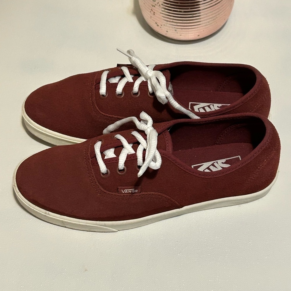 Vans Men’s Era Canvas Sneakers - Maroon with White Accents